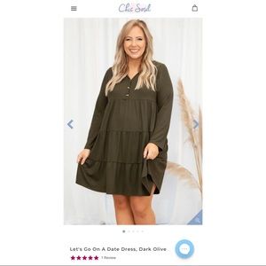 NWT Chic Soul Dress, Olive 2XL
